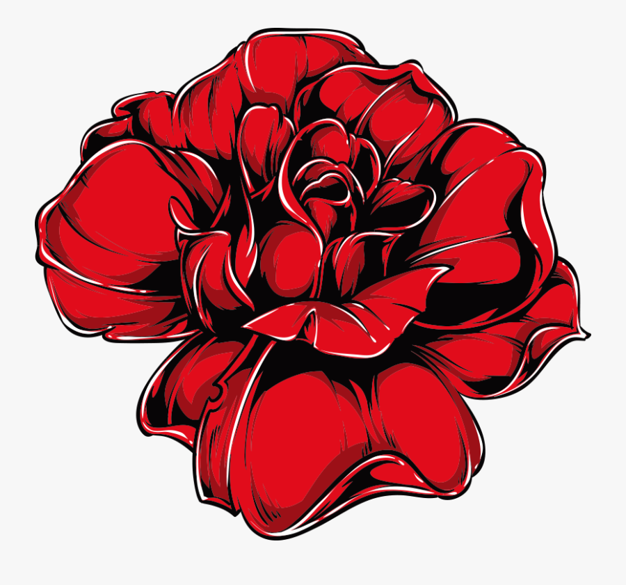 Tattoo Rose Printing Illustration Roses Vector Blood - Vector Graphics, Transparent Clipart