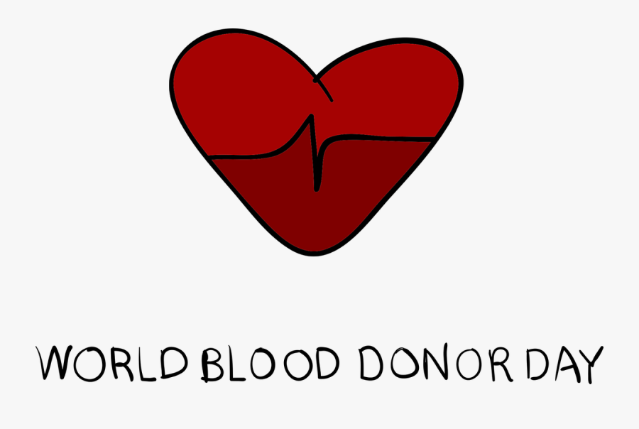 Red Cross Blood Drive Clipart - Heart, Transparent Clipart