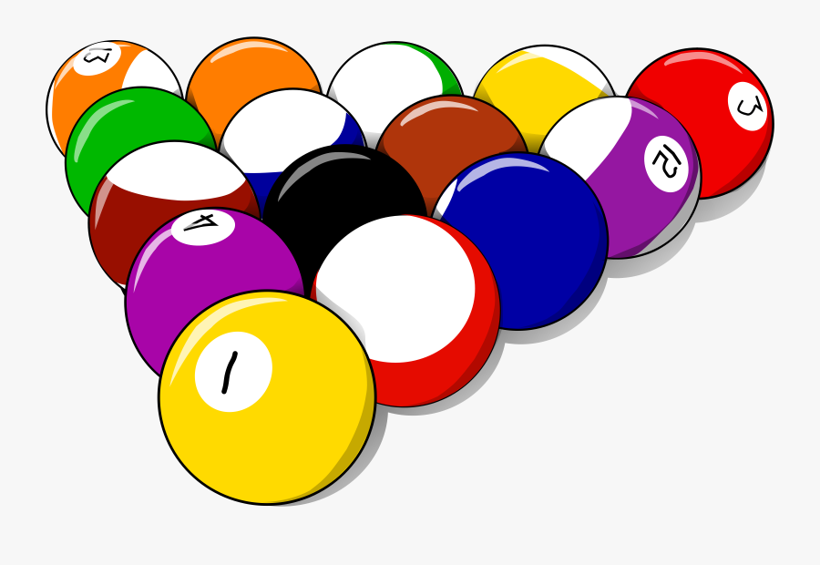 Clip Art Pool Game Clipart - Pool Balls Clipart, Transparent Clipart