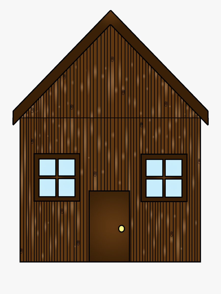 Transparent White House Clip Art - Stick House 3 Little Pigs, Transparent Clipart