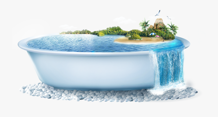 Transparent Bathtub With Bubbles Clipart - Bathtub, Transparent Clipart