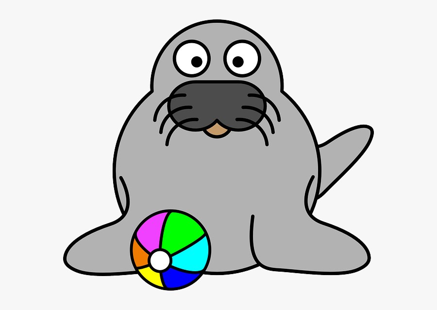 Outline Of A Walrus, Transparent Clipart