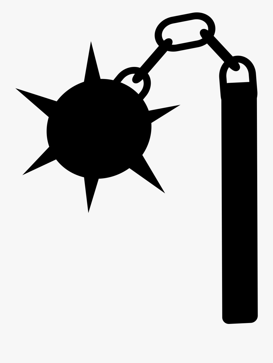 Mace Morning Star Flail Free Picture - Flail Clipart, Transparent Clipart