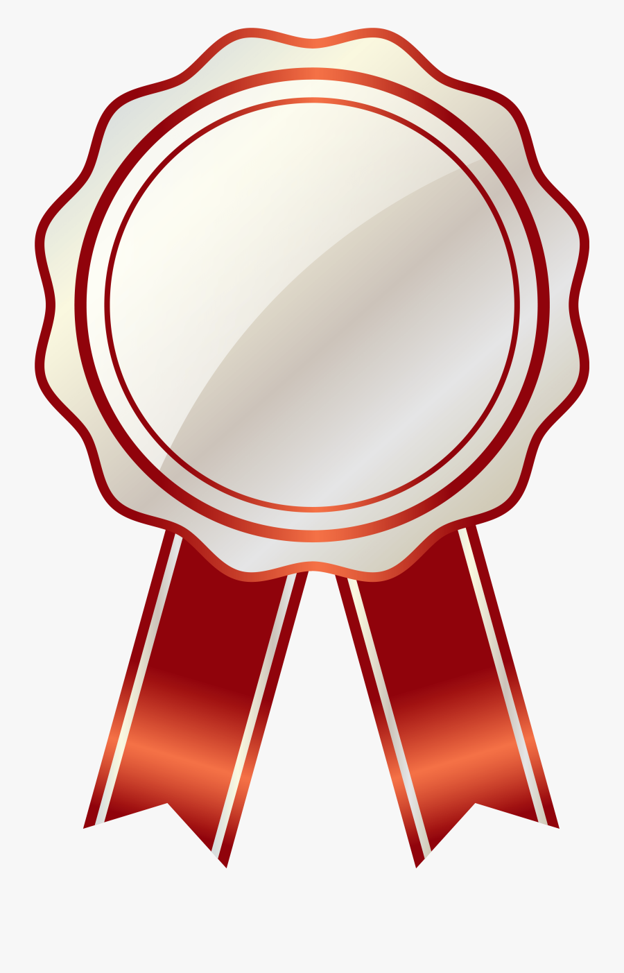 White Seal With Red Ribbon Png Clipart Imageu200b Gallery - Ribbon Clipart Png, Transparent Clipart