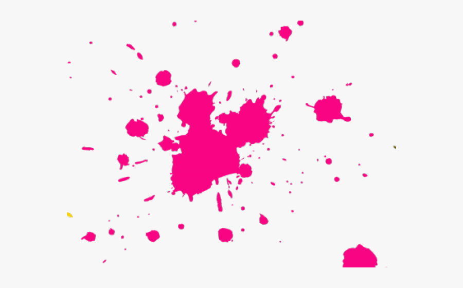 Splatter Clipart Hot Pink Paint - Pink Paint Splatter Png, Transparent Clipart