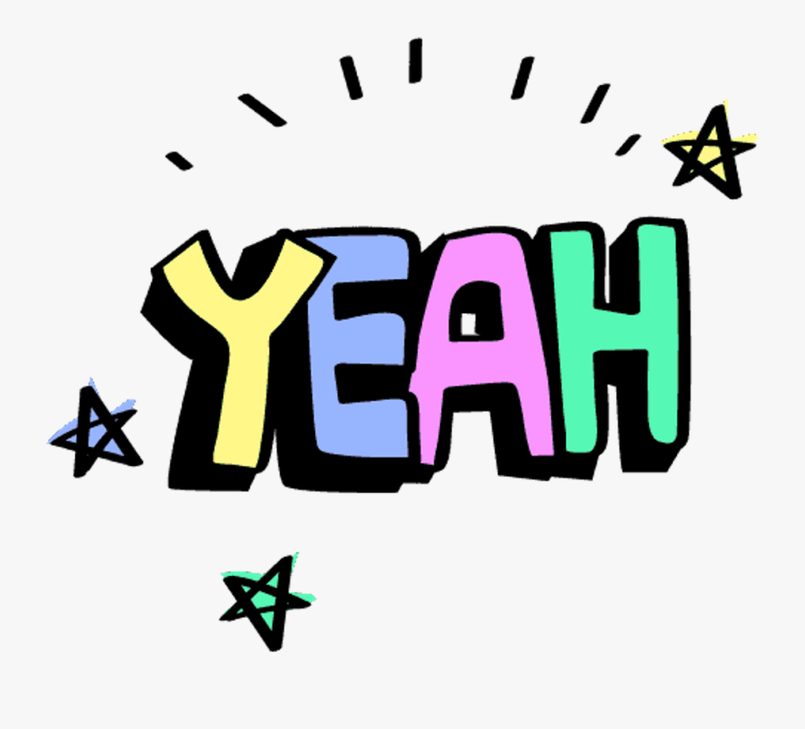 Yeah Prom Word Massage Colorful Cute Star Stars, Transparent Clipart