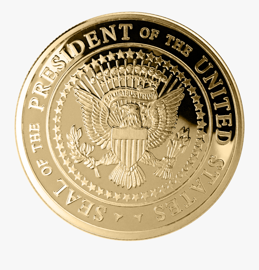 United Gold Of Us States Election Seal Clipart - Us Presidential Seal Coin, Transparent Clipart