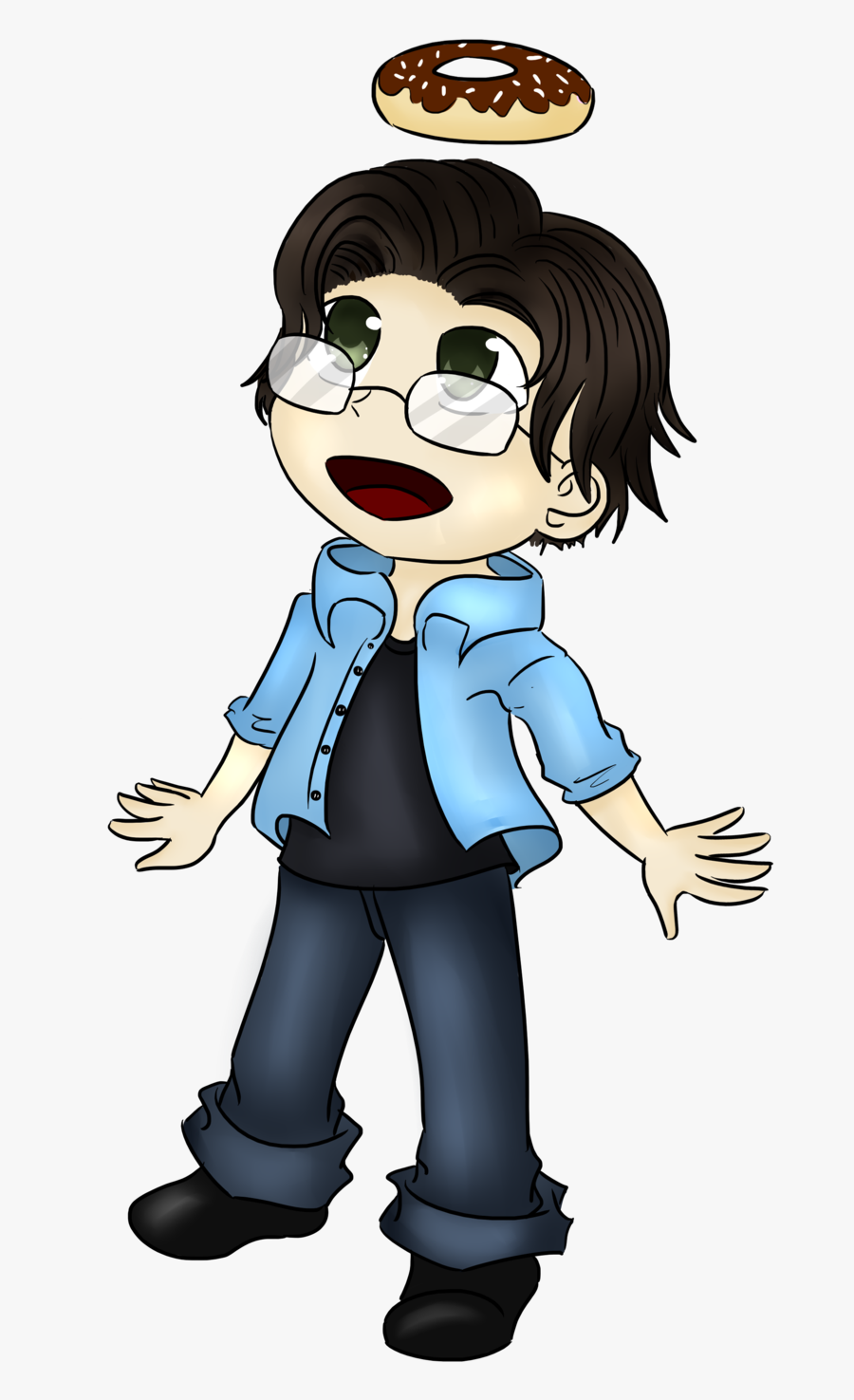 Projecthalfbreed Toren"s Got A Donut Halo By Projecthalfbreed - Cartoon, Transparent Clipart