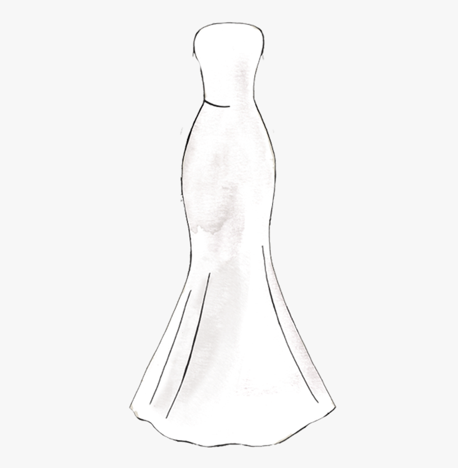 Silhouette Guide - Wedding Dress Silhouette, Transparent Clipart