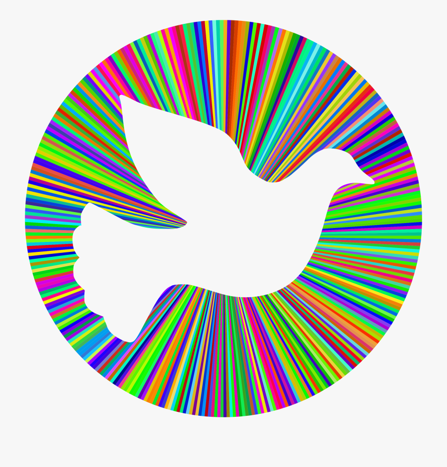 Prismatic Peace Dove Halo Clip Arts - Dove Of Peace Clipart, Transparent Clipart