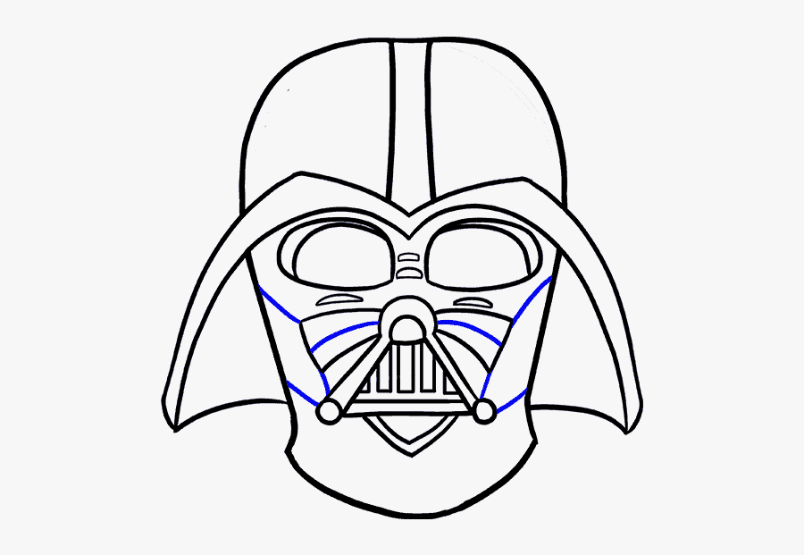 Darth Vader Dart Clipart Png - Darth Vader Picture To Draw, Transparent Clipart