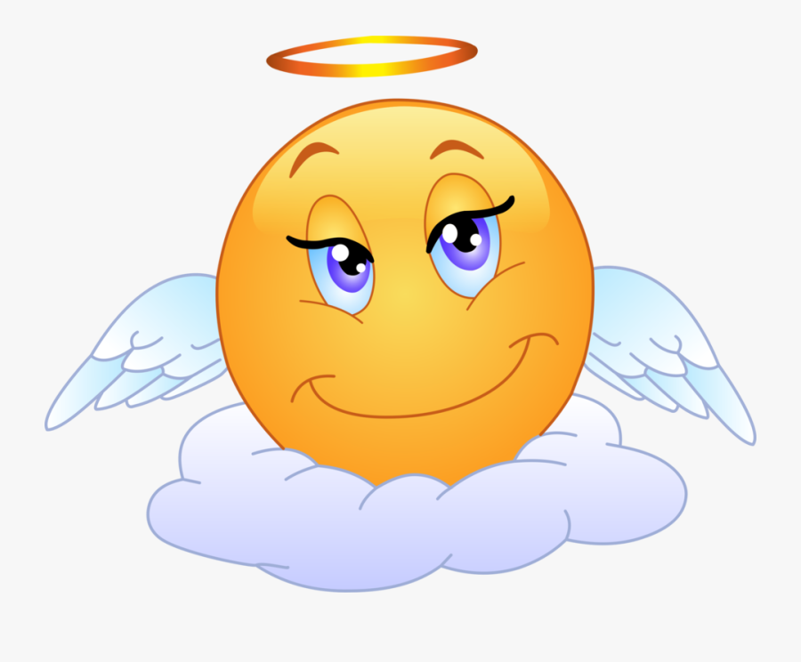 Female Angelic Halo Holy Wings Transparent Png Images - Holy Smiley, Transparent Clipart