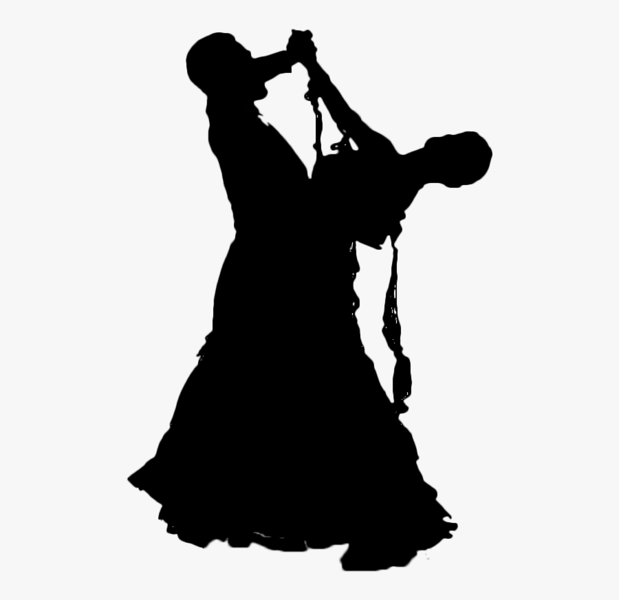 Transparent Dance Clipart Black And White - Waltz Ballroom Dance Silhouette, Transparent Clipart