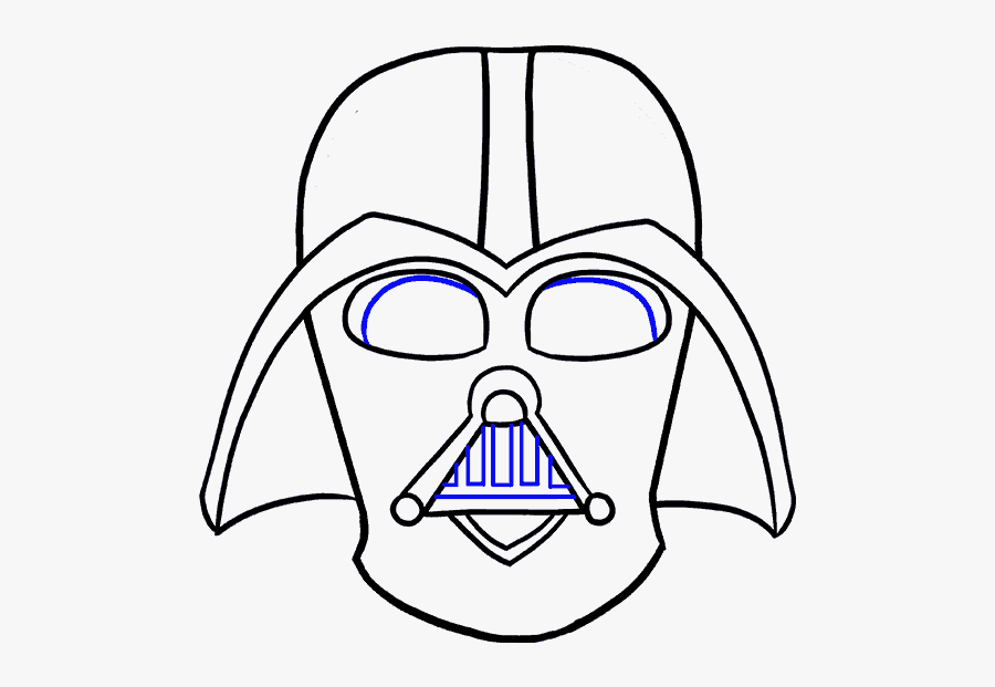 How To Draw Dart Vader - Easy Cartoon Darth Vader, Transparent Clipart