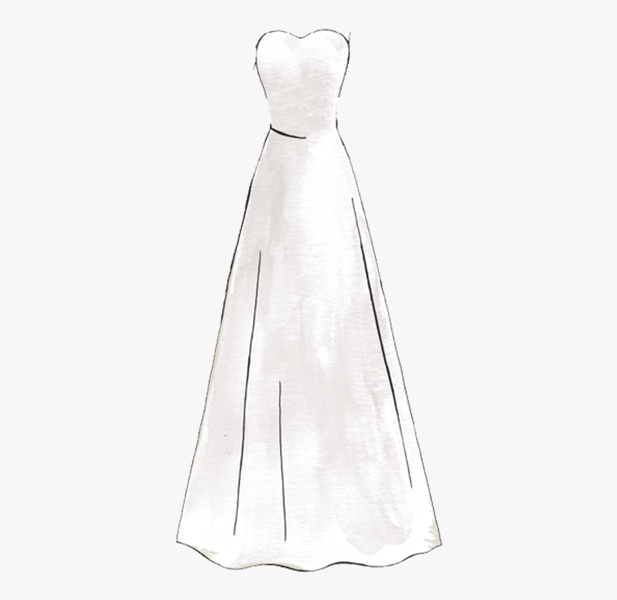 Silhouette Guide - Wedding Dress, Transparent Clipart