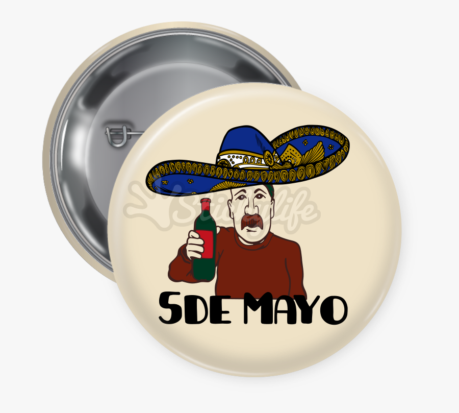 5 De Mayo Pin Backed Button - Save The Turtles Pin, Transparent Clipart