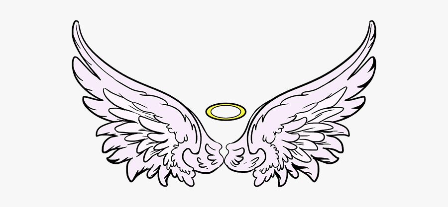 Drawings Of Angel Wings - Easy Draw Angel Wings, Transparent Clipart