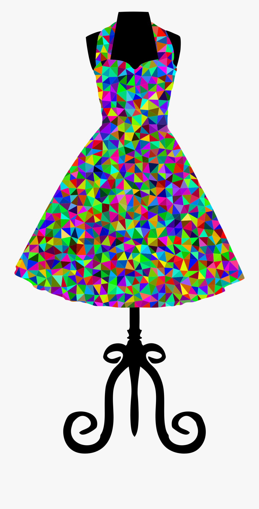Hanger Clipart Prom Dress - Colourful Dress Clipart, Transparent Clipart