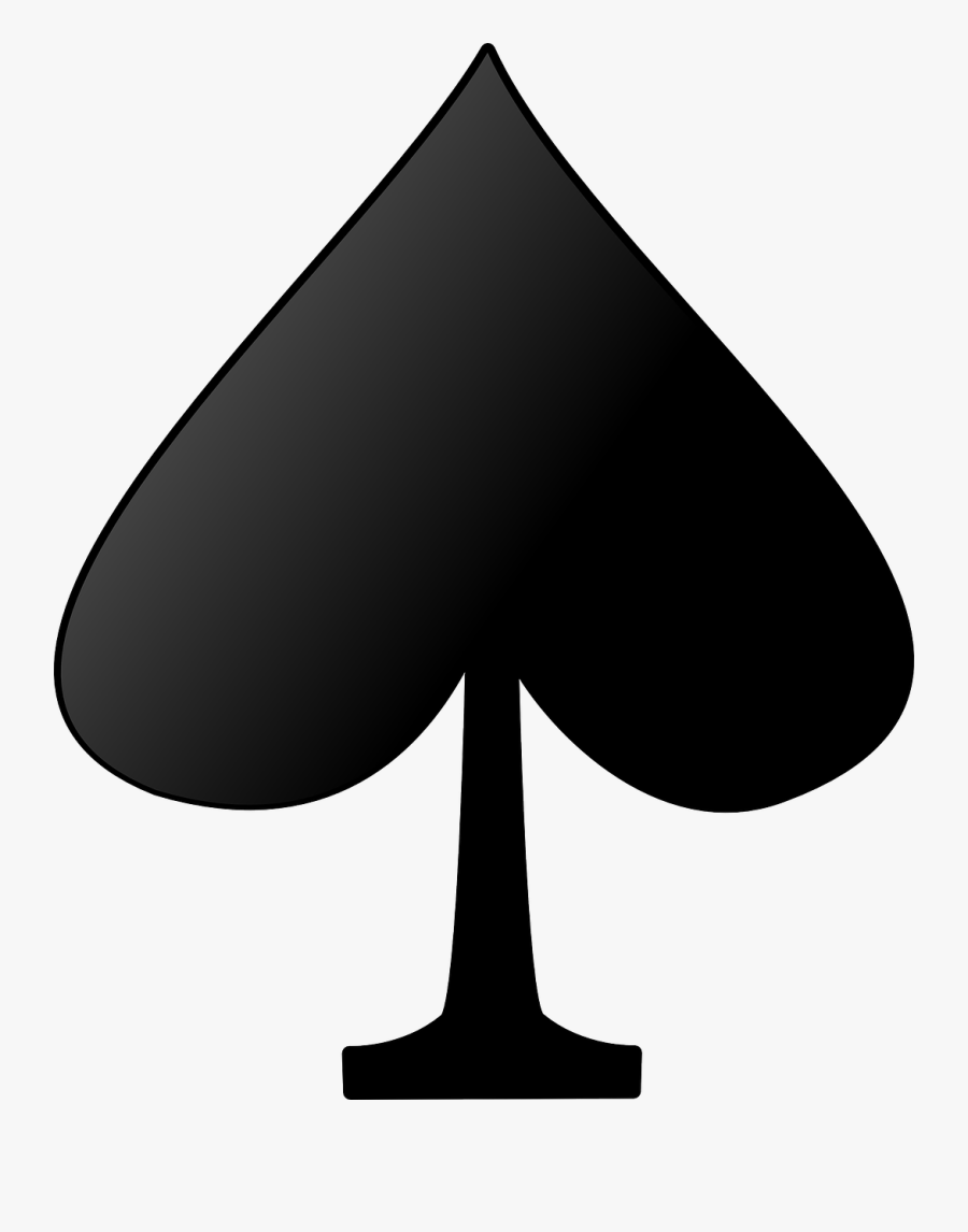 Prom Clipart Cartoon - Black Heart Playing Card, Transparent Clipart