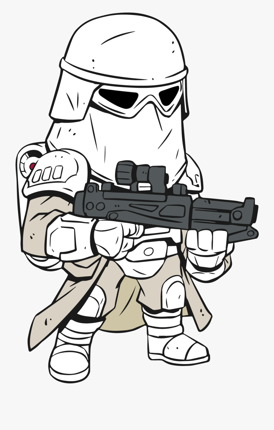 Kylo Darth Vader Ren Stormtrooper Leia Chewbacca Clipart - Star Wars Cartoon Png, Transparent Clipart