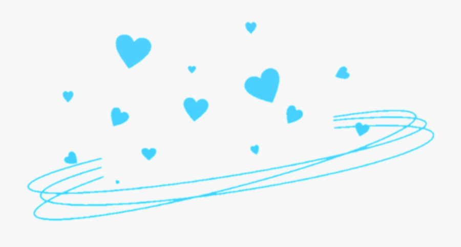 #aesthetic #halo #drawing #cute #hearts #blue #light - Blue Heart Crown For Picsart, Transparent Clipart