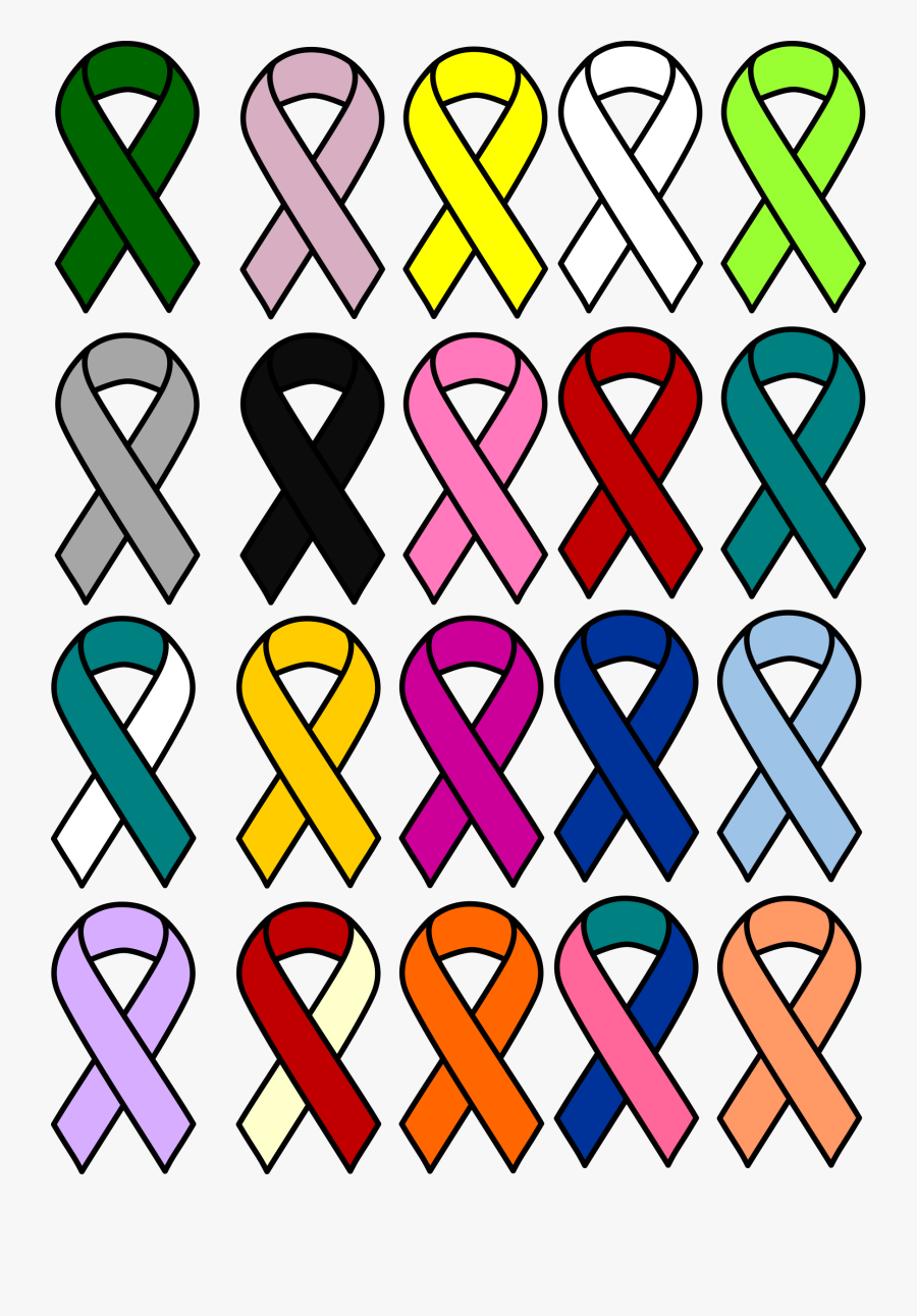 Clipart - Ribbons For Cancer Png, Transparent Clipart