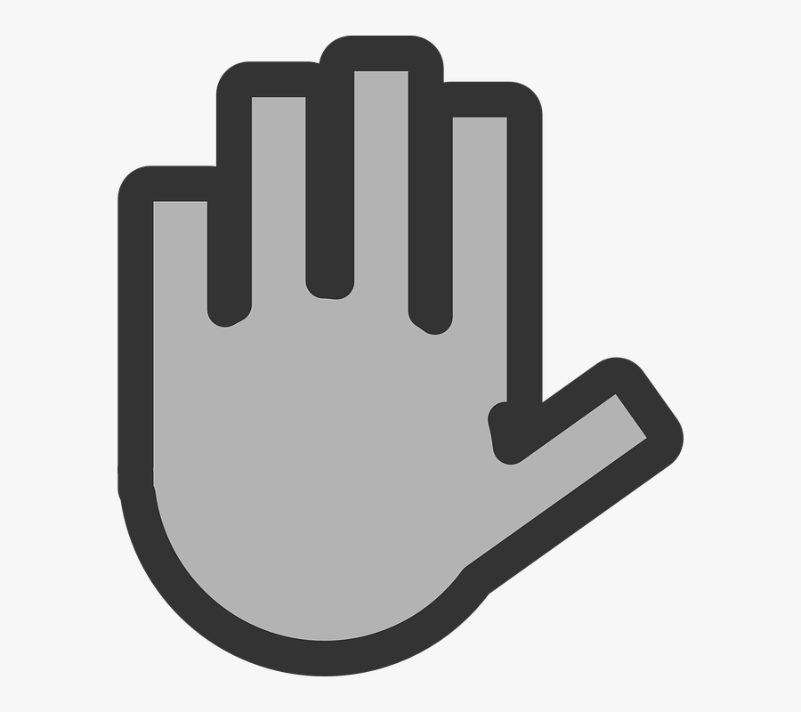 Stop 2 Svg Clip Arts - Mano Gris, Transparent Clipart