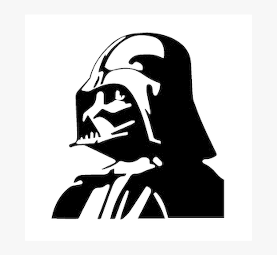 Darth Vader Vinyl Decal Sticker

size Option Will Determine - Star Wars Black And White, Transparent Clipart