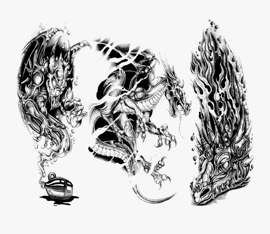 Tattoo Sleeve Artist Flash Machine Arm Clipart - Transparent Back Tattoo Png, Transparent Clipart