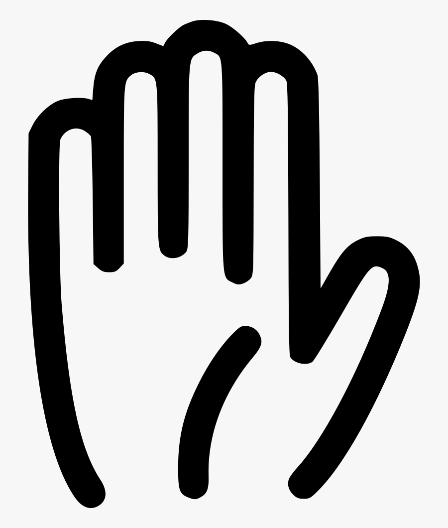 Hand Stop Palm Highfive Fingers Comments - Stop Hand White Png, Transparent Clipart