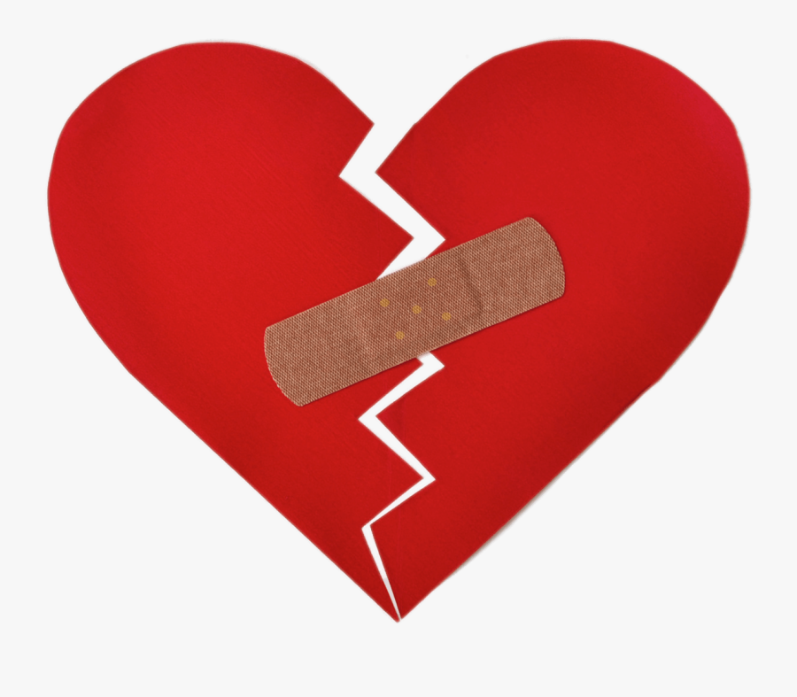 Broken Heart With Bandaid - Broken Heart With Bandaid Clipart, Transparent Clipart