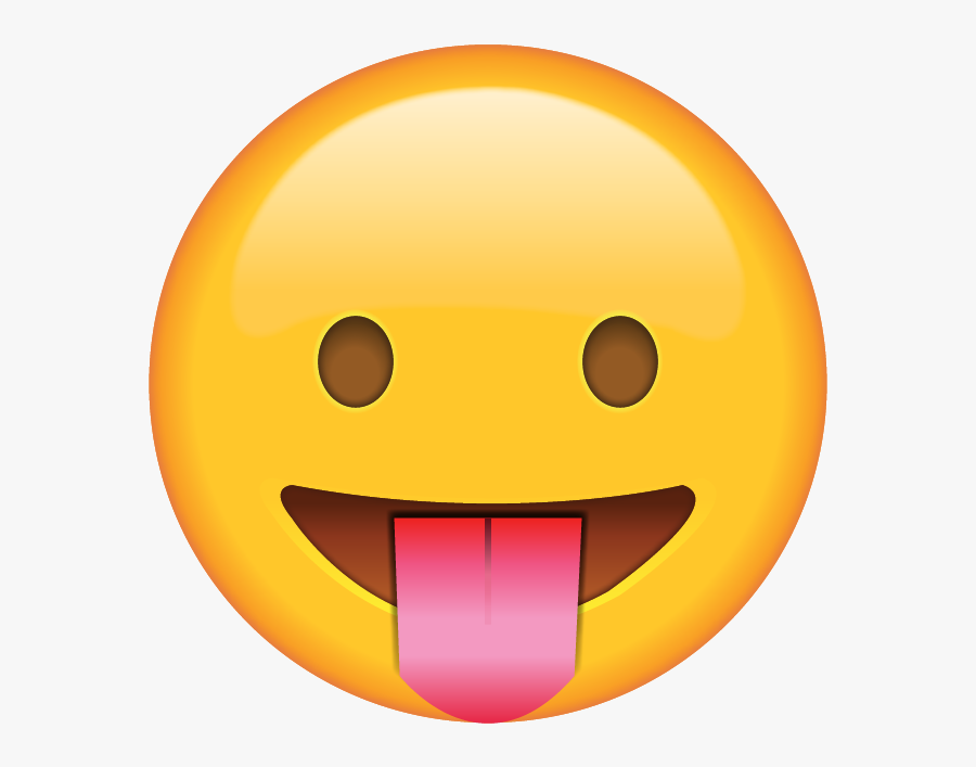 Download Ai File - Tongue Out Emoji, Transparent Clipart