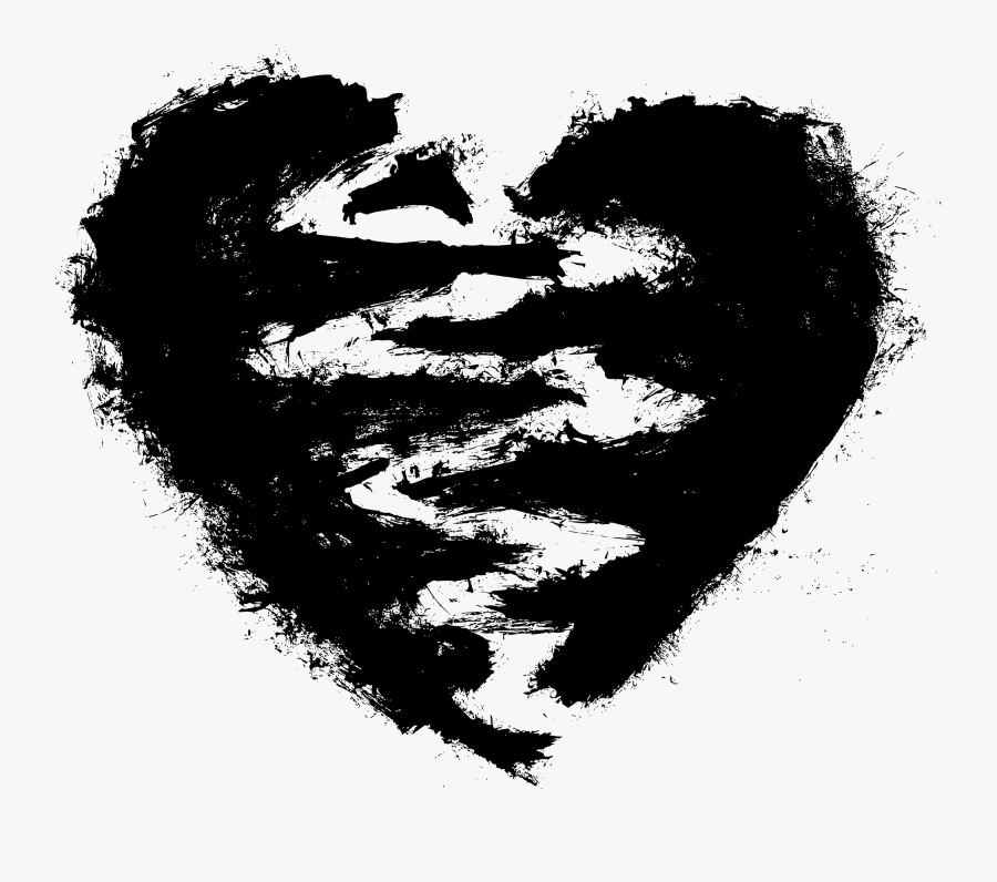 Clip Art Collection Of Free Transparent - Black Broken Heart Png, Transparent Clipart