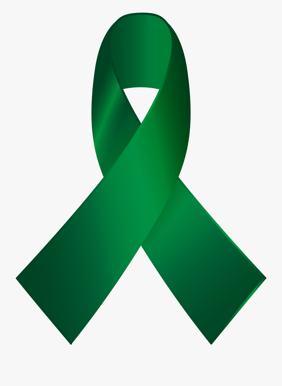 Green Awareness Ribbon Png Clip Art - Red Ribbon Aids Png, Transparent Clipart