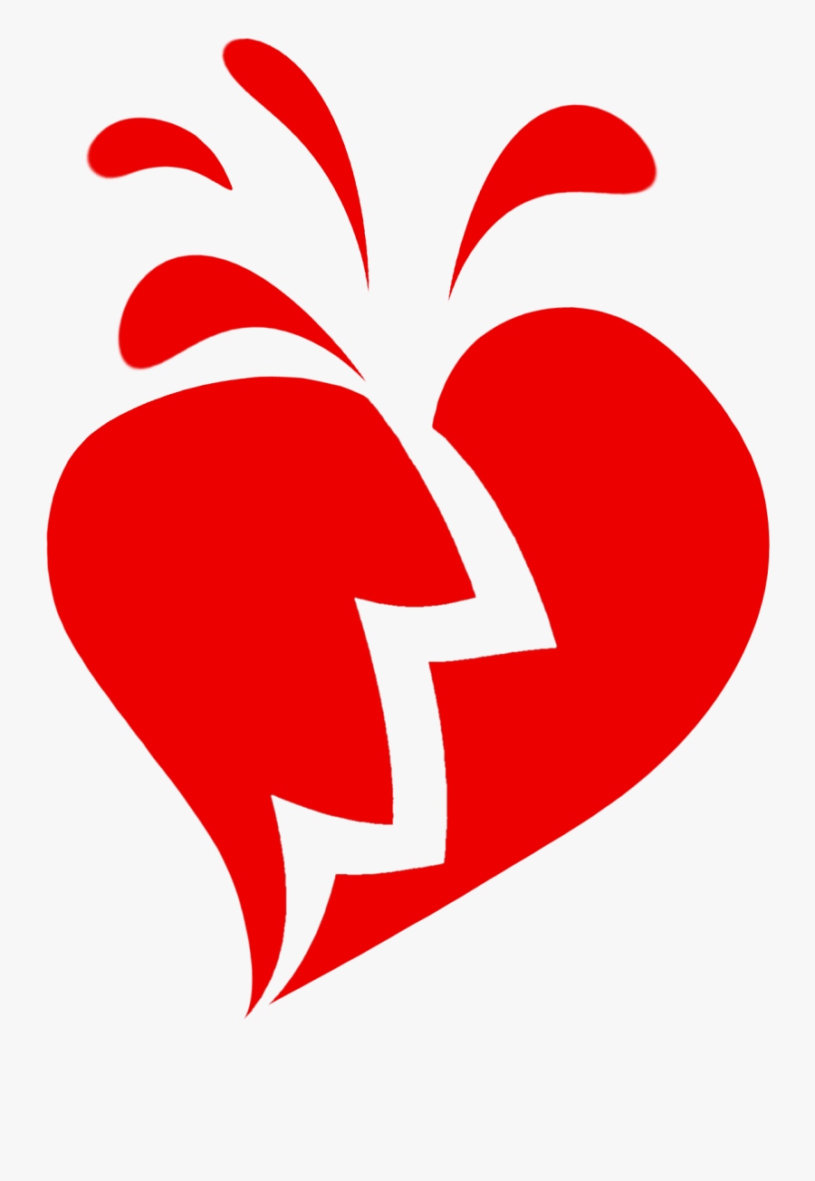 Hearts Clipart Person Broken Heart - Broken Heart With Transparent Background, Transparent Clipart