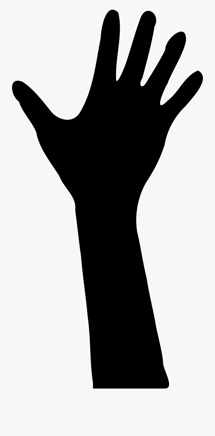 Cupped Hand Silhouette At Getdrawings - Hand Reaching Out Silhouette, Transparent Clipart
