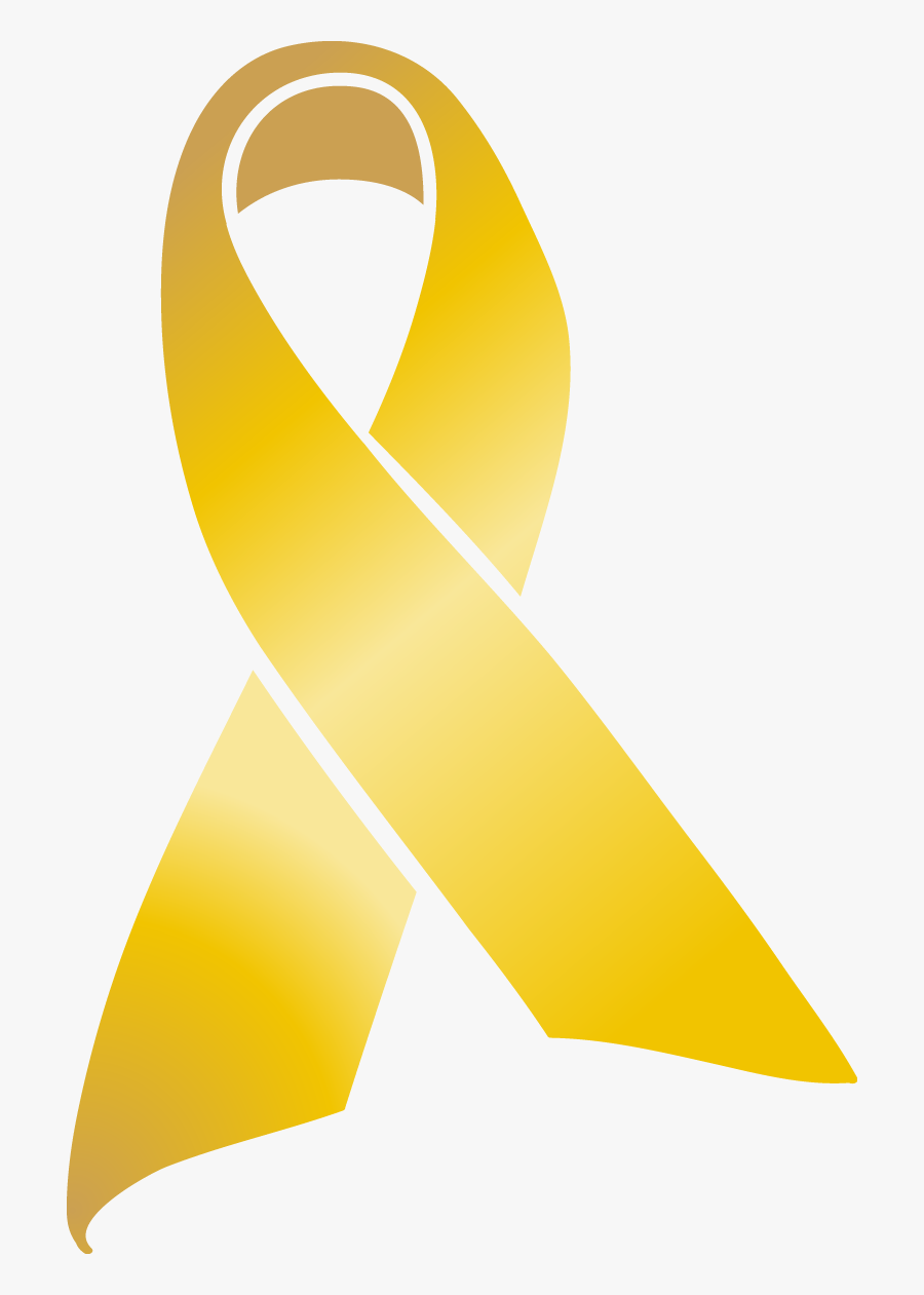 Clip Art Childhood Cancer Ribbon Clip Art - Gold Cancer Ribbon Vector, Transparent Clipart