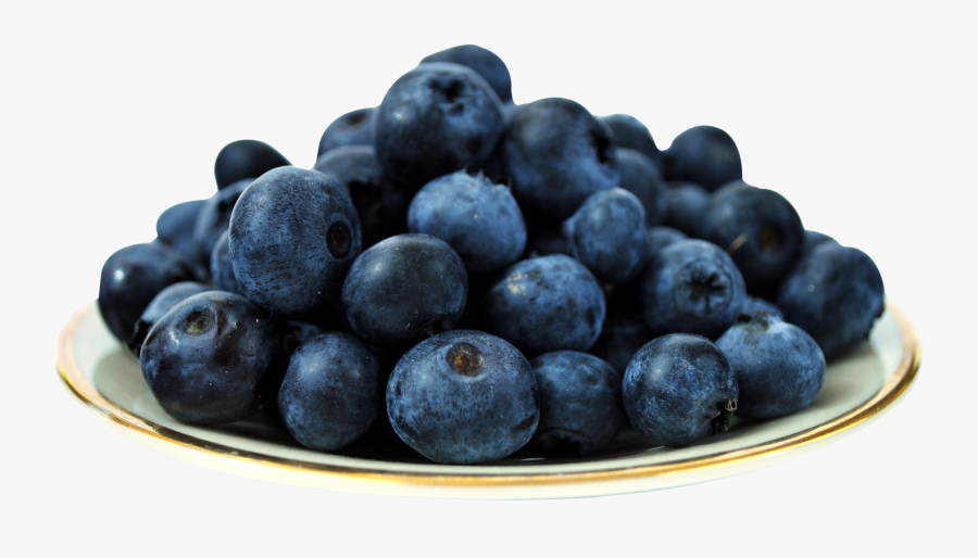 Blueberry On Plate, Transparent Clipart