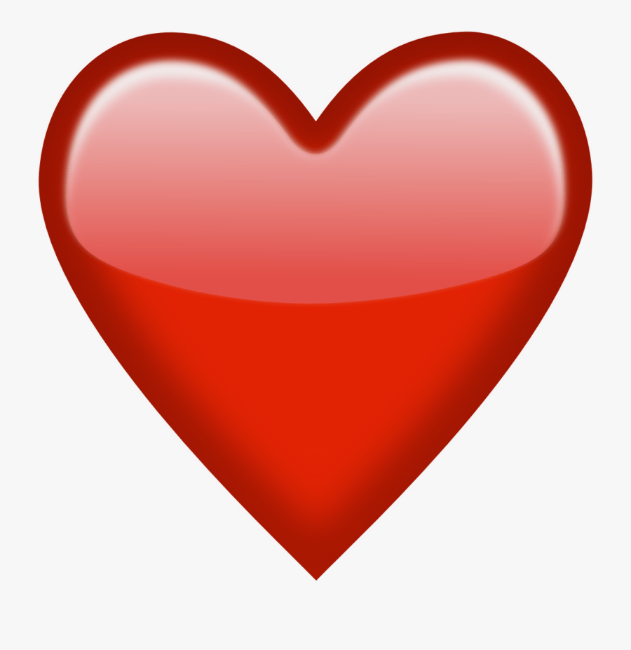 Emoji Broken Heart Clip Art - Transparent Background Red Heart Emoji, Transparent Clipart