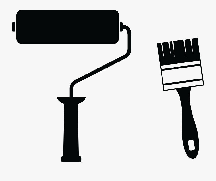 Paintbrush Clipart Paint Roller - Paint Roller Brush Clipart, Transparent Clipart