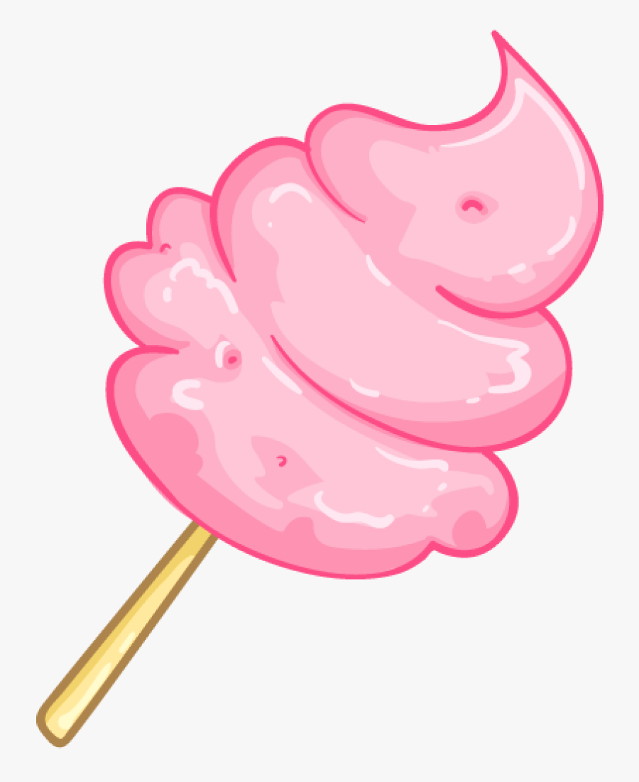 Cotton Candy Lollipop Sugar Clip Art - Cotton Candy Clipart Png, Transparent Clipart