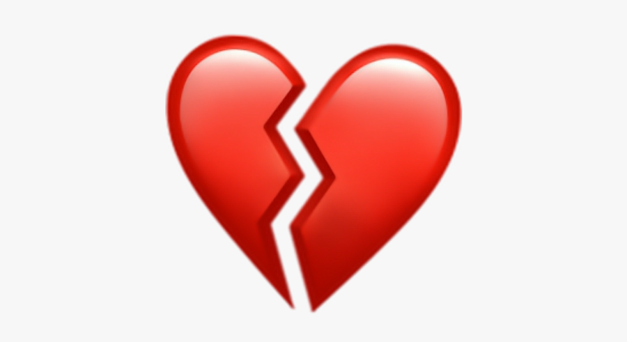 Broken Heart Clipart Sad - Heart Broken Iphone Emoji, Transparent Clipart