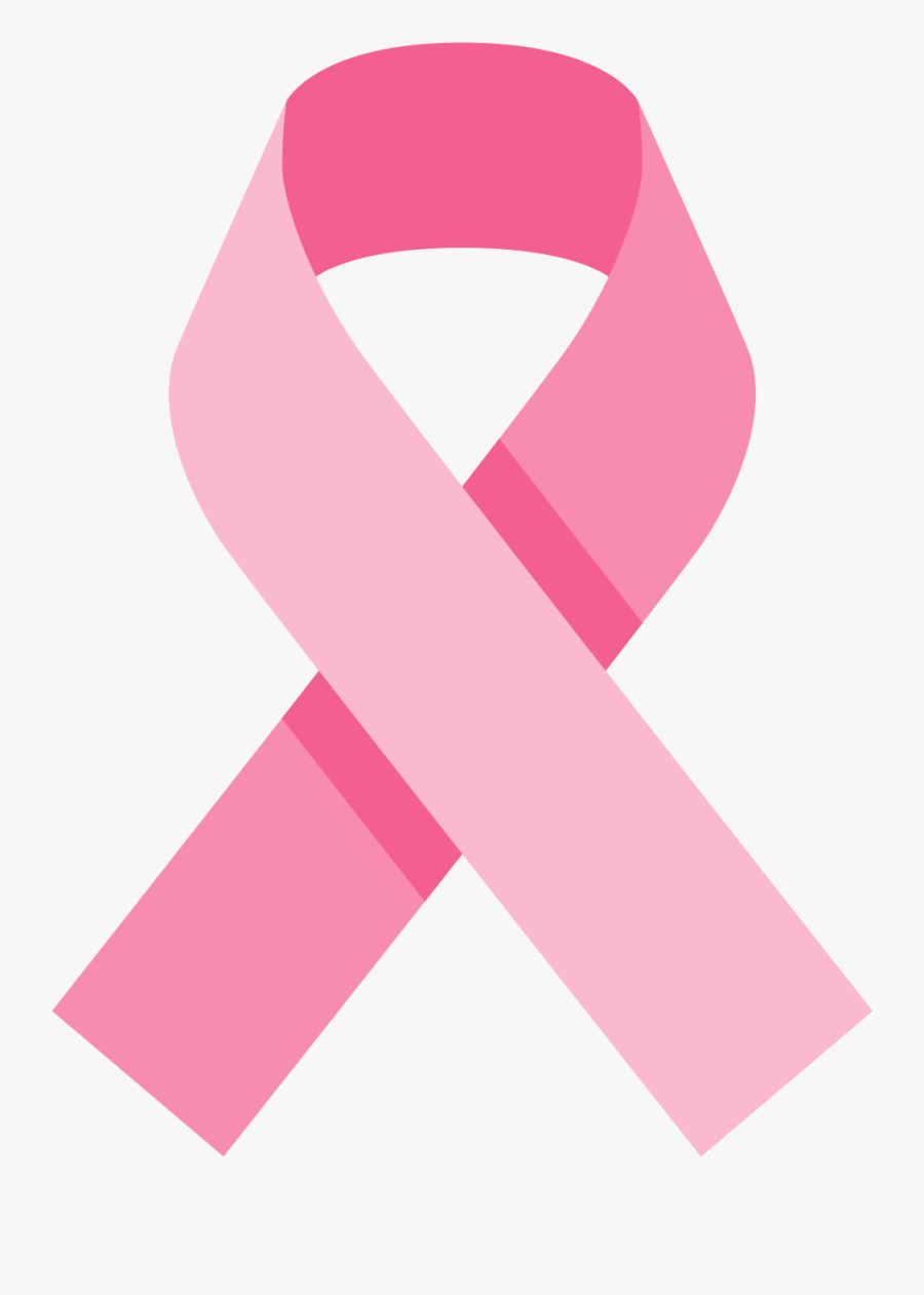 Ribbon Clipart Breast Cancer - Transparent Background Pink Ribbon Icon, Transparent Clipart