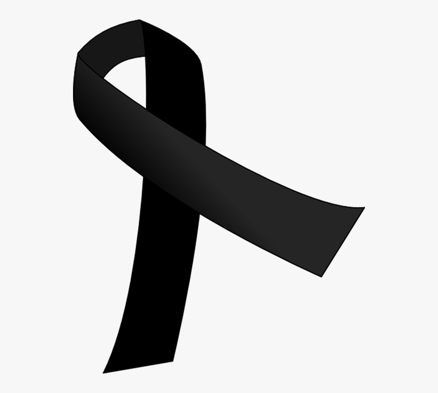 Transparent Cross With Cancer Ribbon Clipart - Breast Cancer Ribbon Black, Transparent Clipart