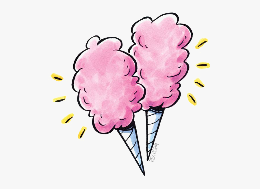 Clipart Food Ice Cream - Cartoon Cotton Candy Drawing, Transparent Clipart
