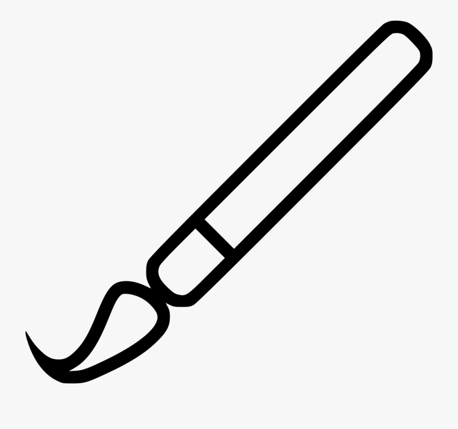 Transparent Paint Brush Icon Png - Line Art, Transparent Clipart