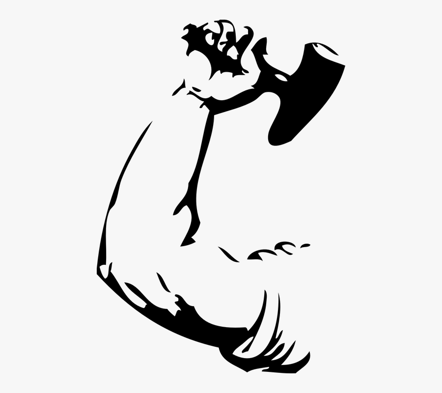Transparent Arm Png - Black And White Labor Clipart, Transparent Clipart