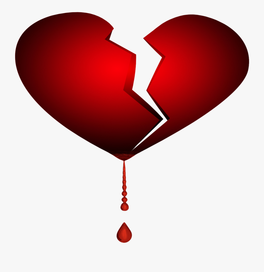 Break Up Png Transparent Image - Broken Heart With Blood, Transparent Clipart