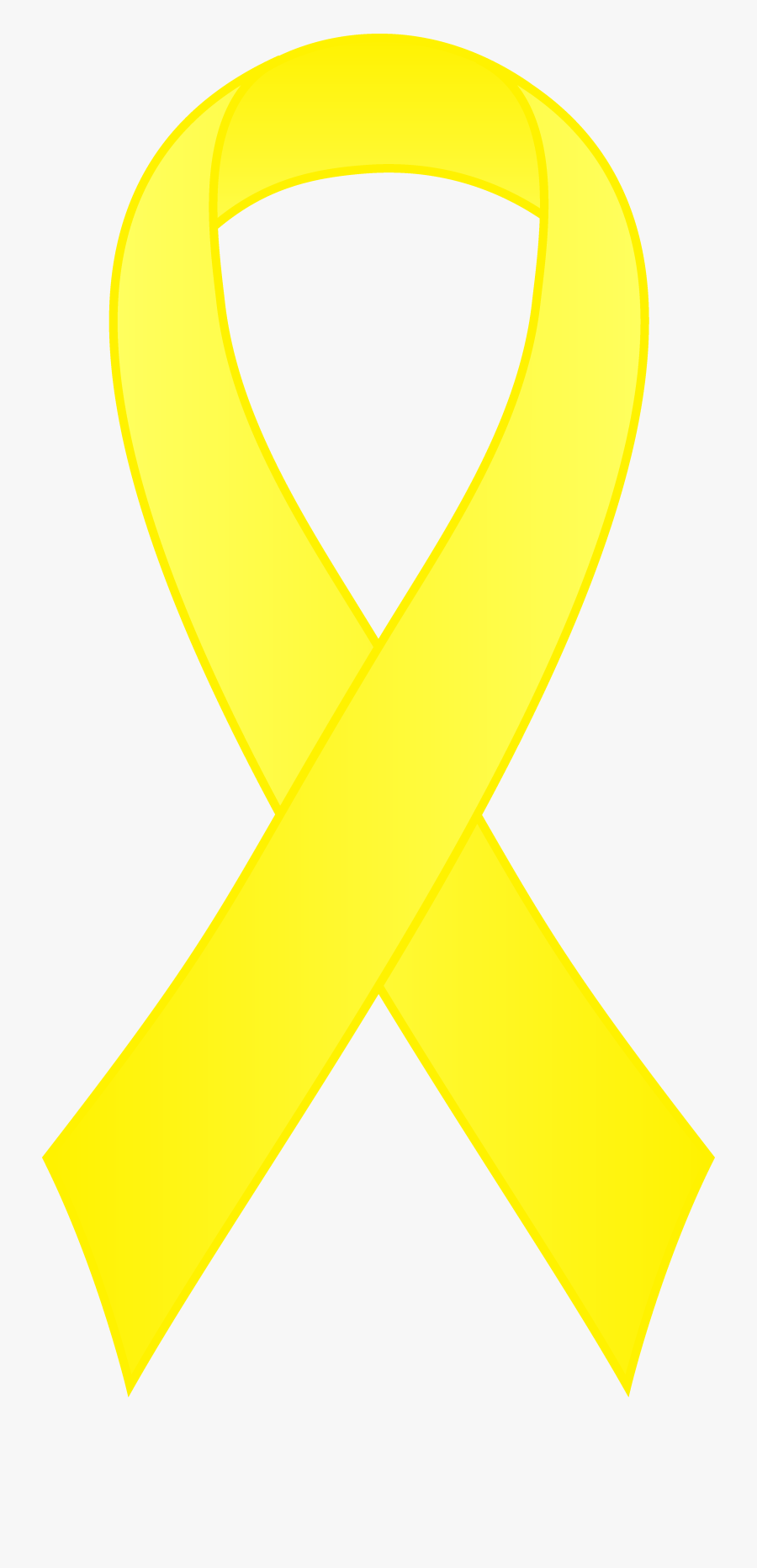 Yellow Awareness Ribbon Clipart - Graphic Design, Transparent Clipart