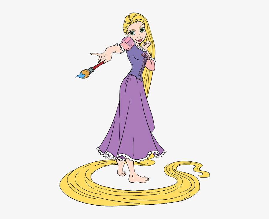 Paintbrush Rapunzel Painting Rapunzel, - Rapunzel Disney With Paint Brush, Transparent Clipart